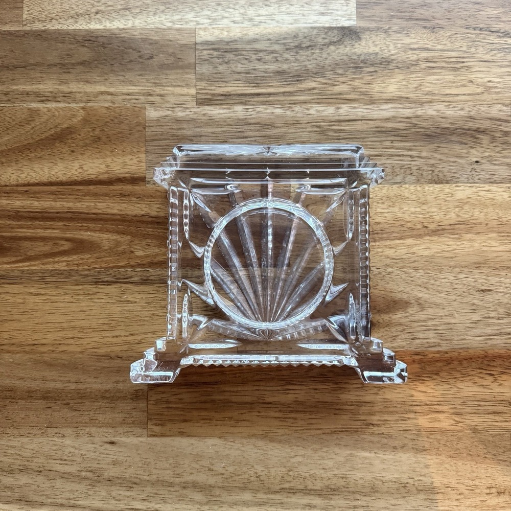 Vintage Waterford Crystal Coliseum Mantel Clock Base ONLY, NO CLOCK. CHIP READ